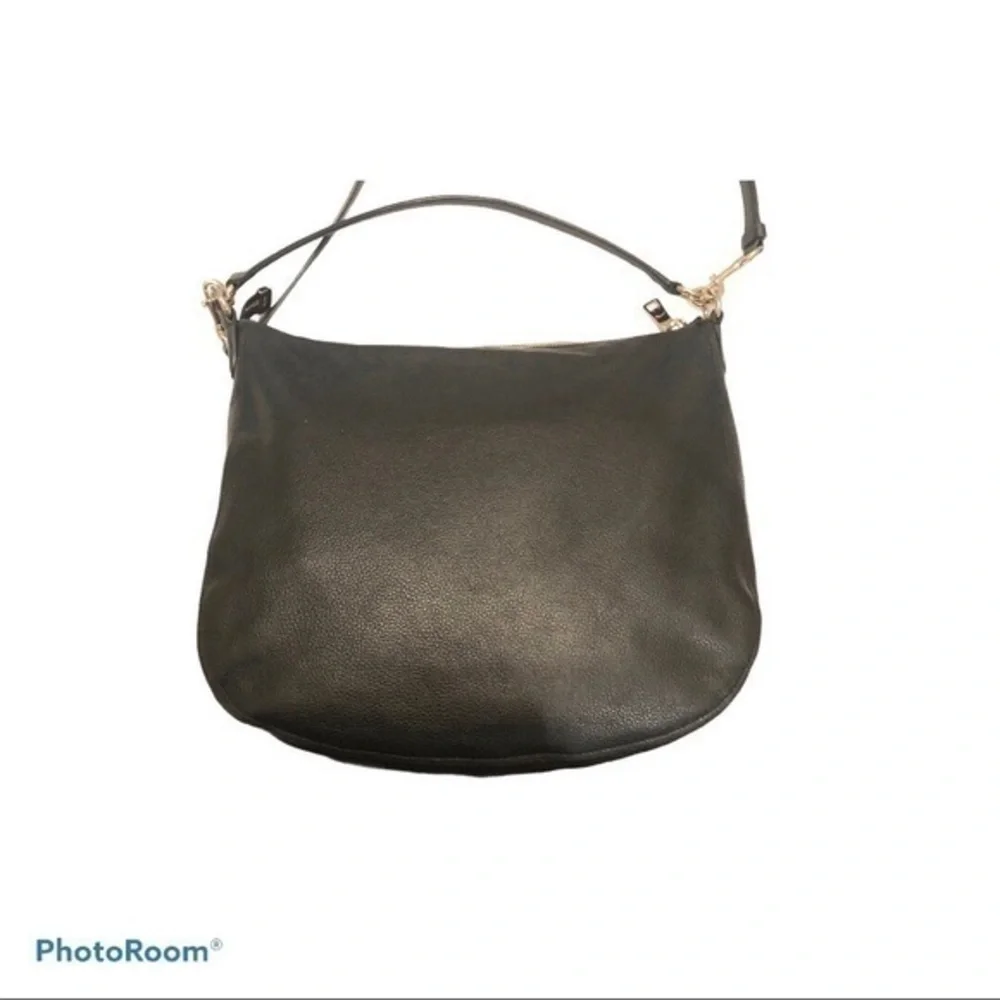 Coach patent leather black c mini tote bag